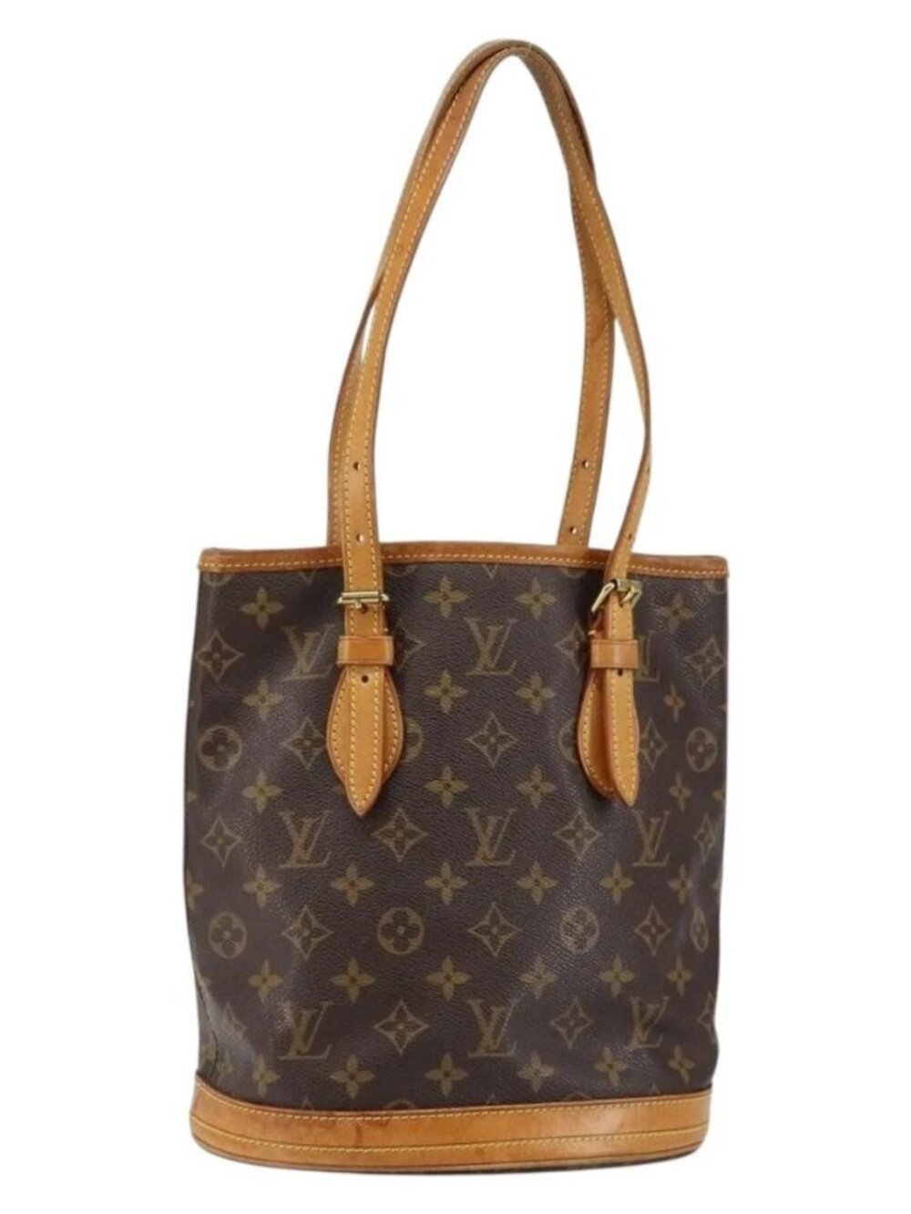 LOUIS VUITTON Monogram Bucket PM Shoulder Bag M42238 LV Auth am9204